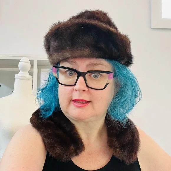 Vintage Genuine Mink Fur Hat and Collar - Picture 2 of 11